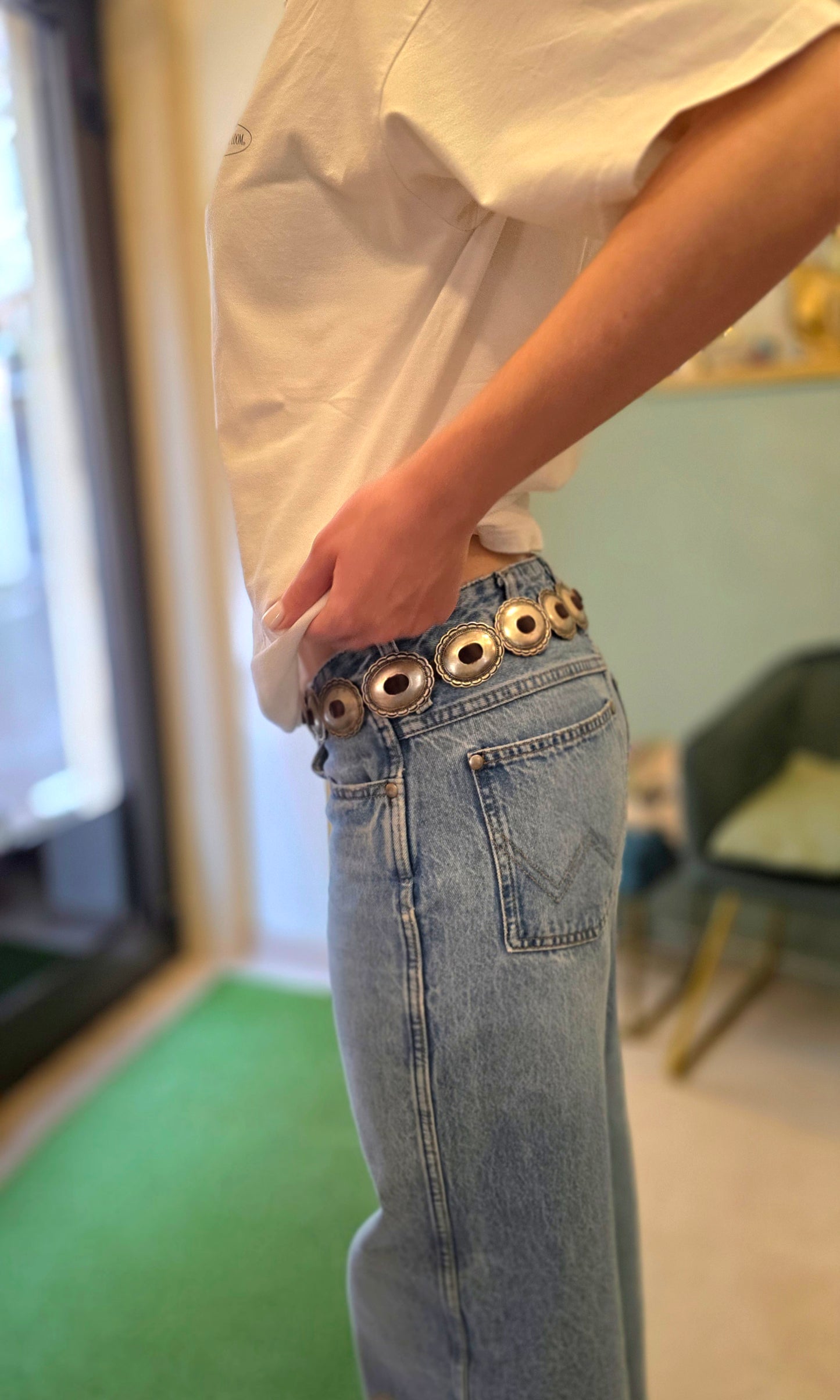 Cinturino CHAMAELEON con concho - Navajo concho belt