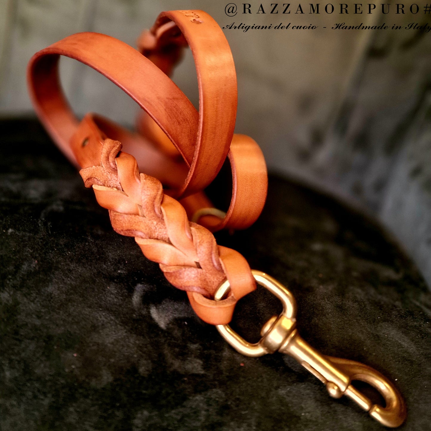 Guinzaglio TAURUS in cuoio per cani di taglia MAXI