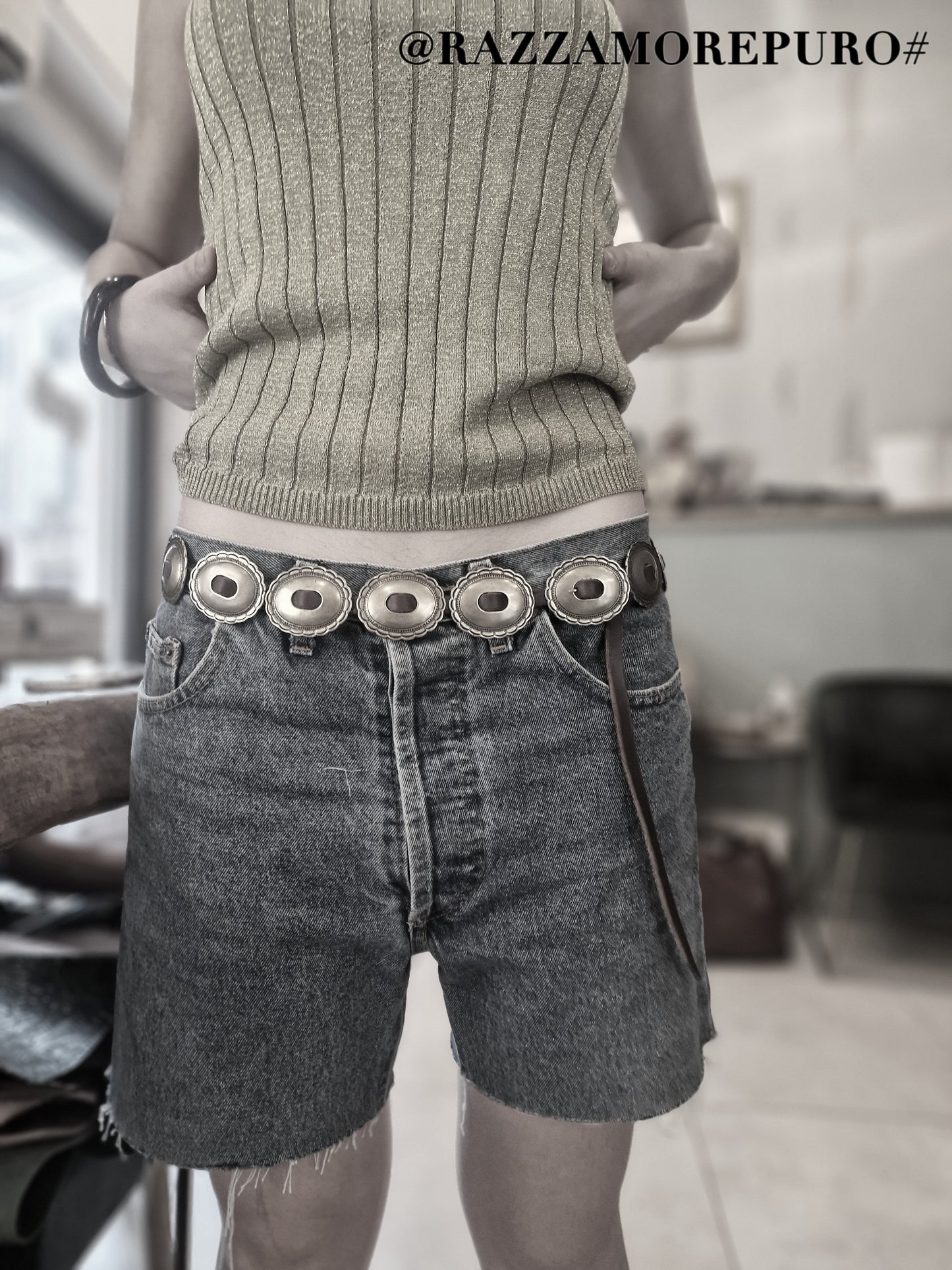 Cintura concho CHAMAELEON - Navajo concho belt
