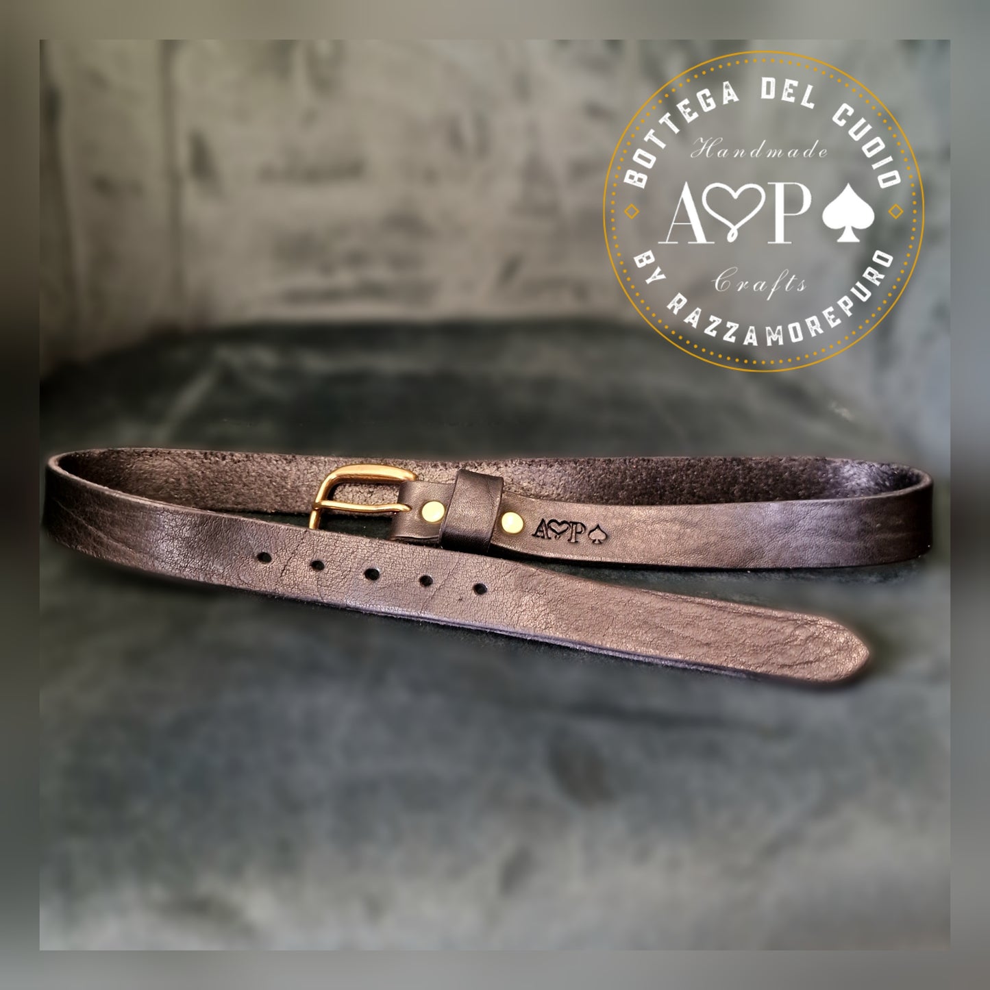 Cintura Libra da 2,5cm con fibbia in ottone