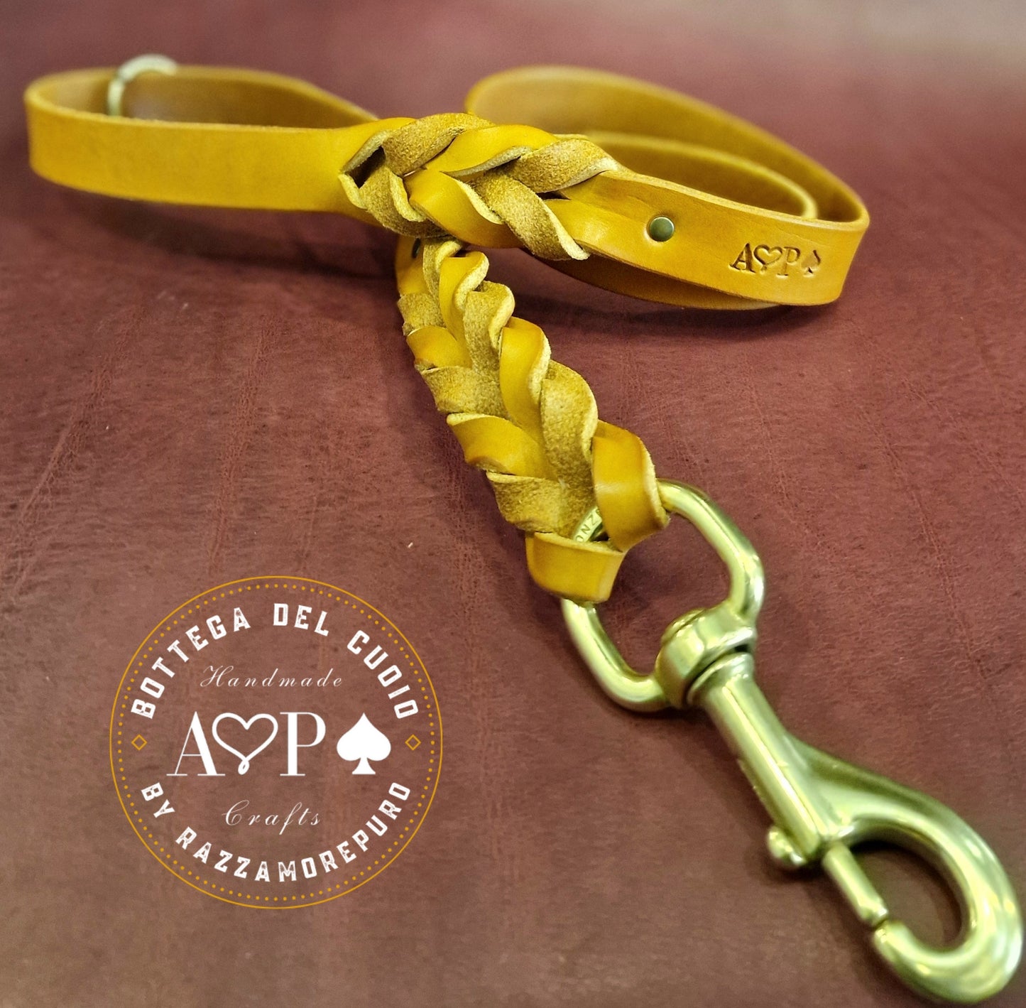 Guinzaglio TAURUS in cuoio per cani di taglia MAXI