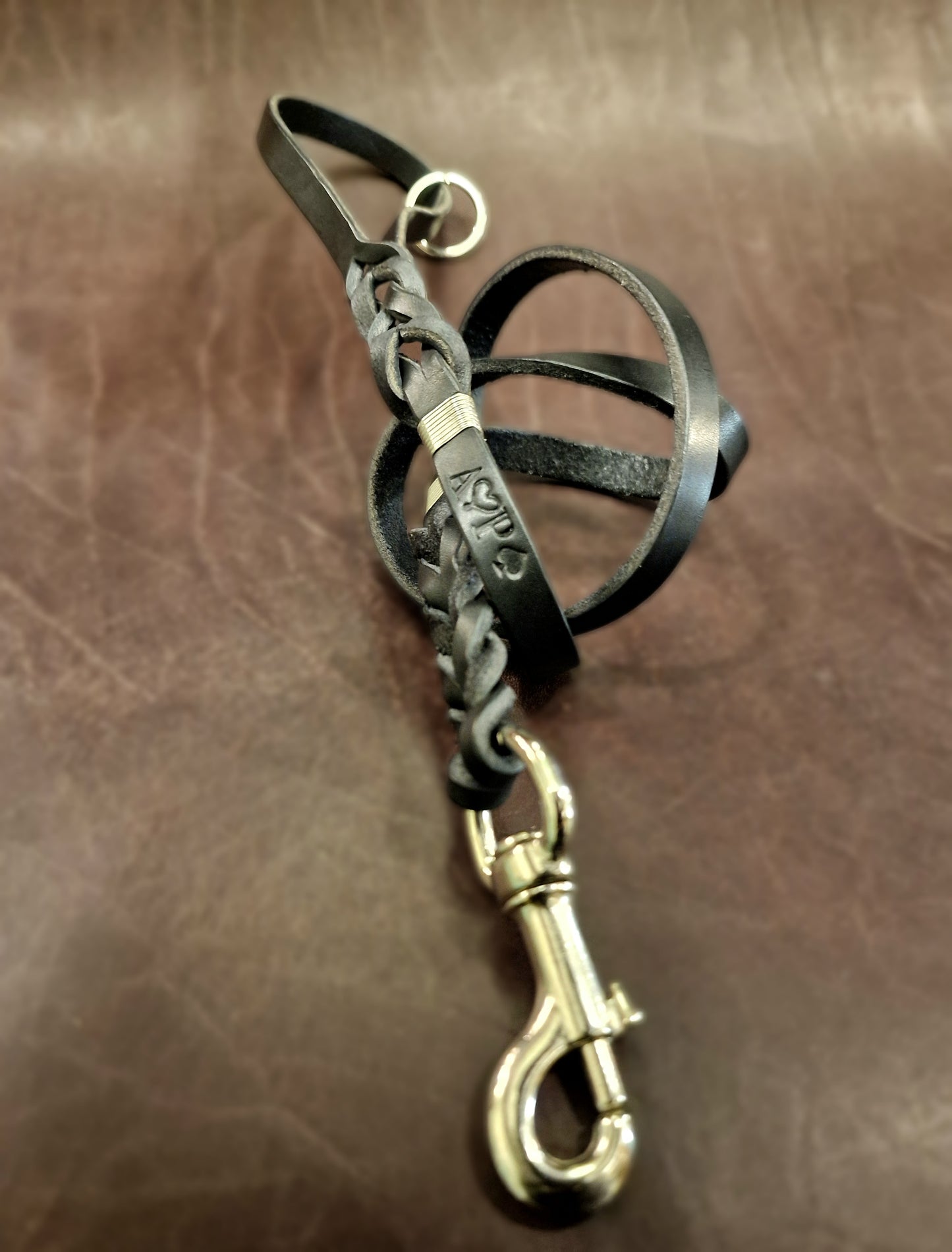 Laisse en cuir pour chien de grande race