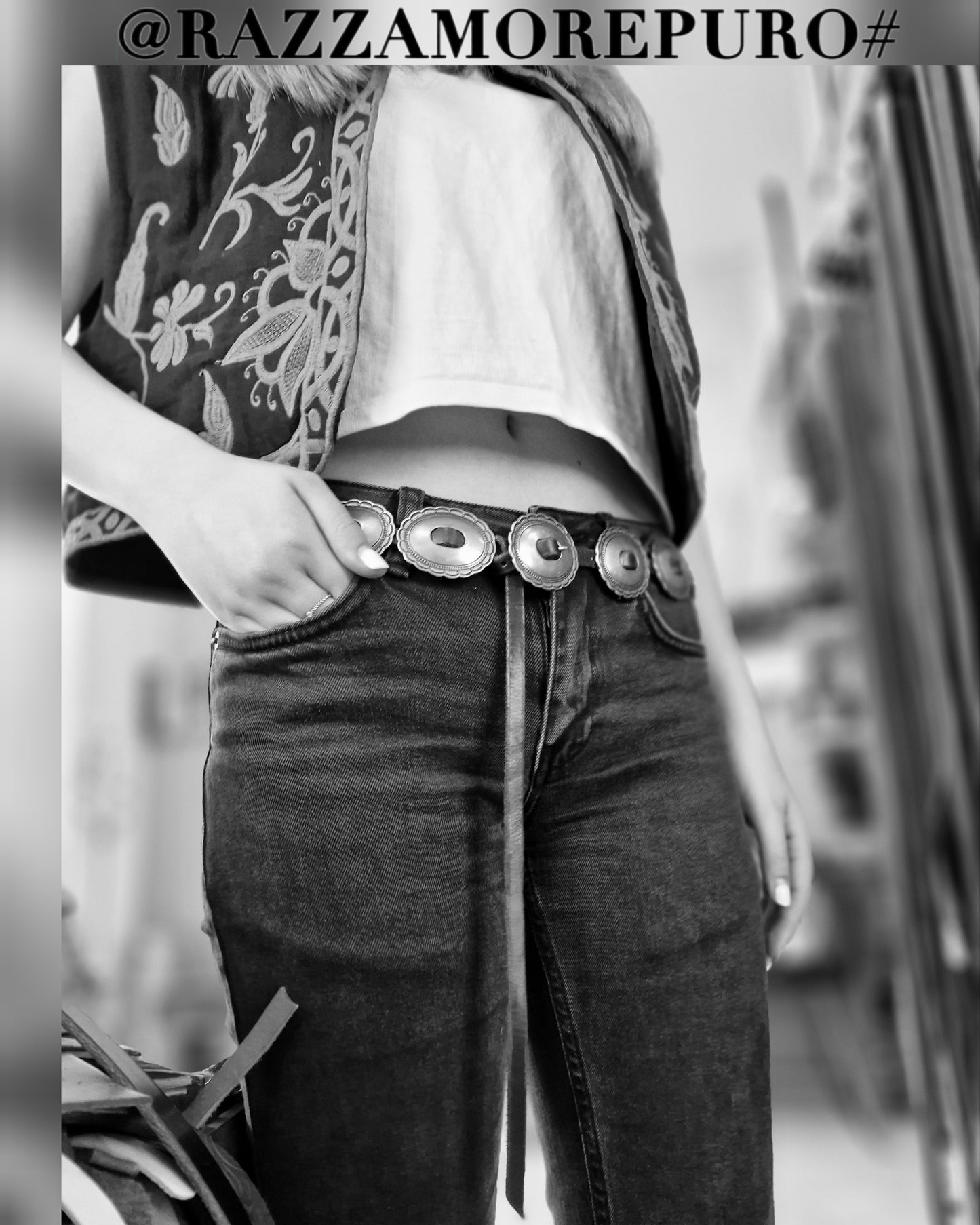 Cintura concho CHAMAELEON - Navajo concho belt