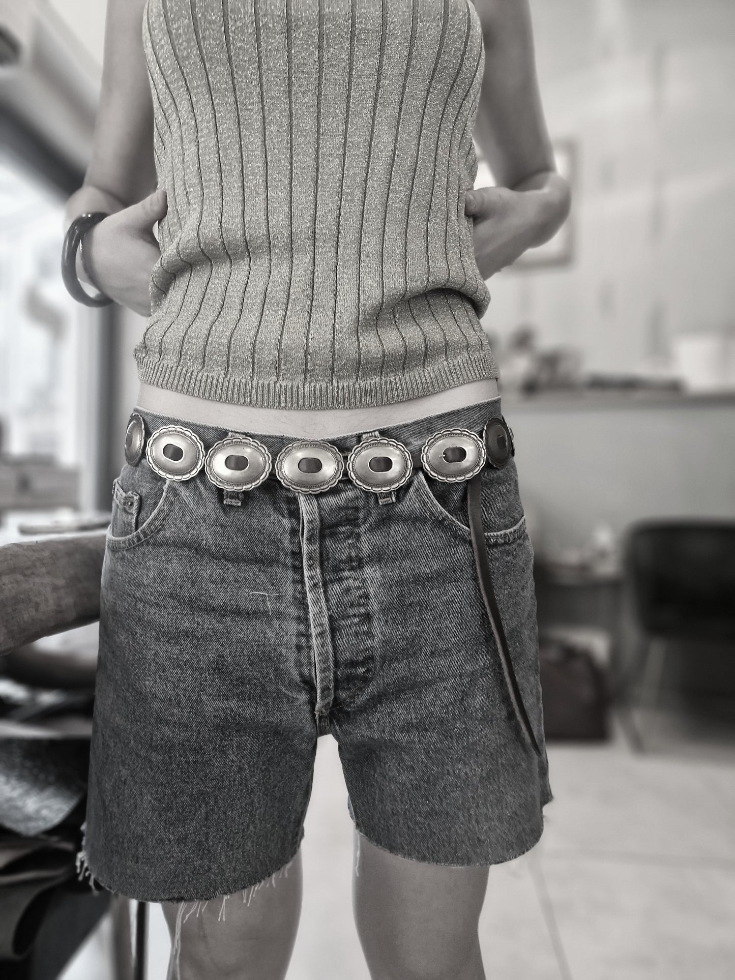 Cintura concho CHAMAELEON - Navajo concho belt
