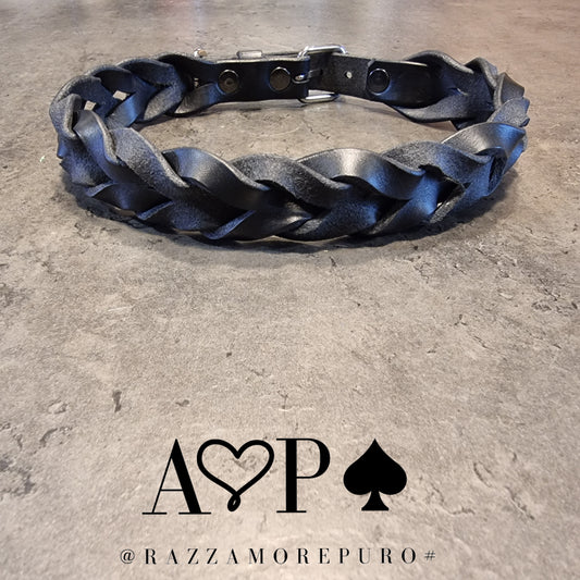 Collare CAELI intrecciato regolabile con fibbia su misura per tutte le taglie