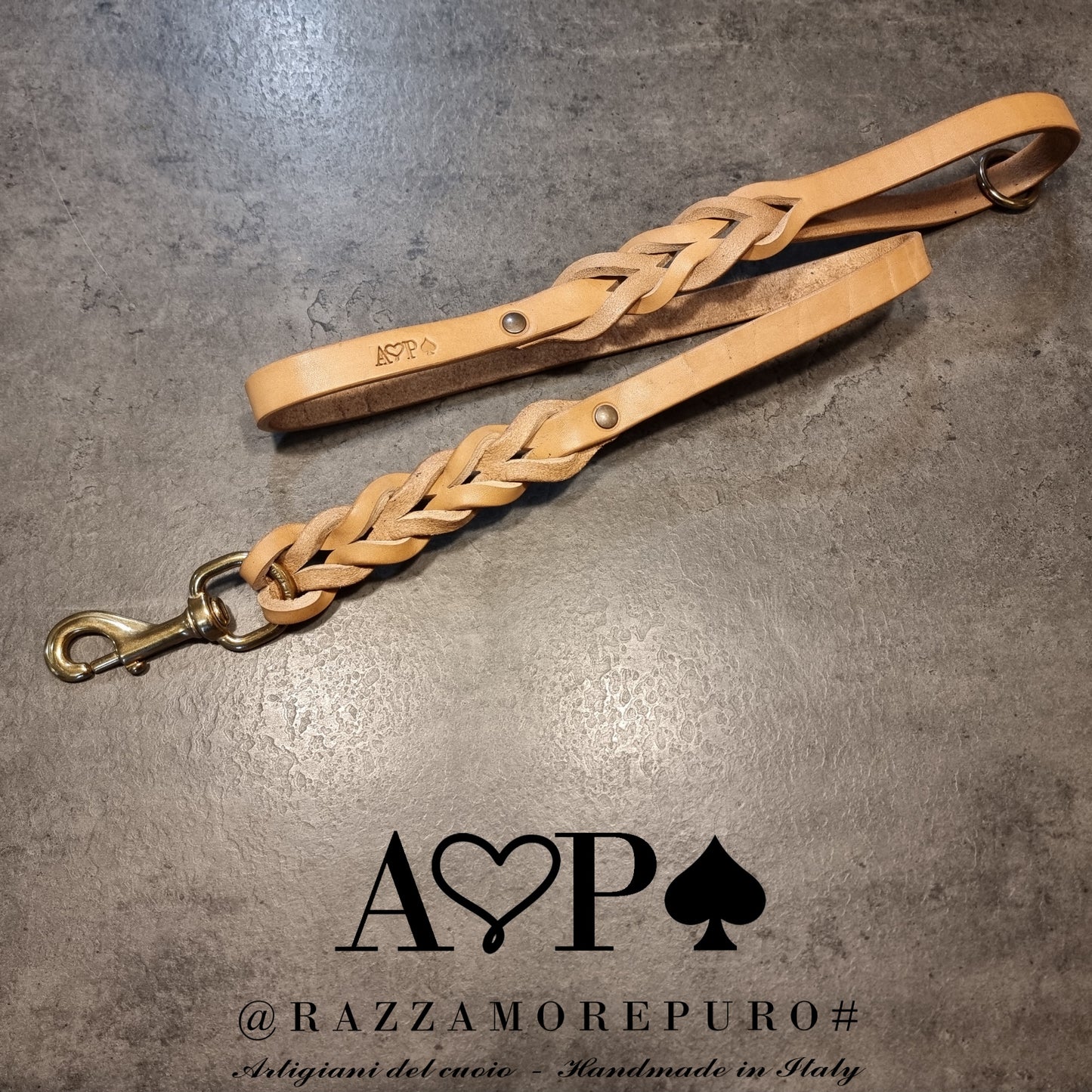 Guinzaglio TAURUS in cuoio per cani di taglia MAXI