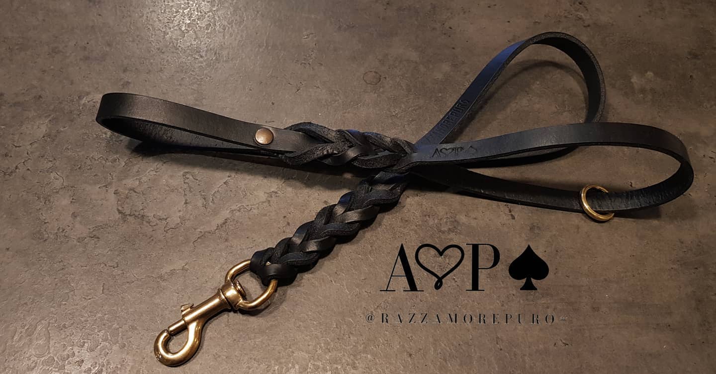 Laisse en cuir pour chien de grande race