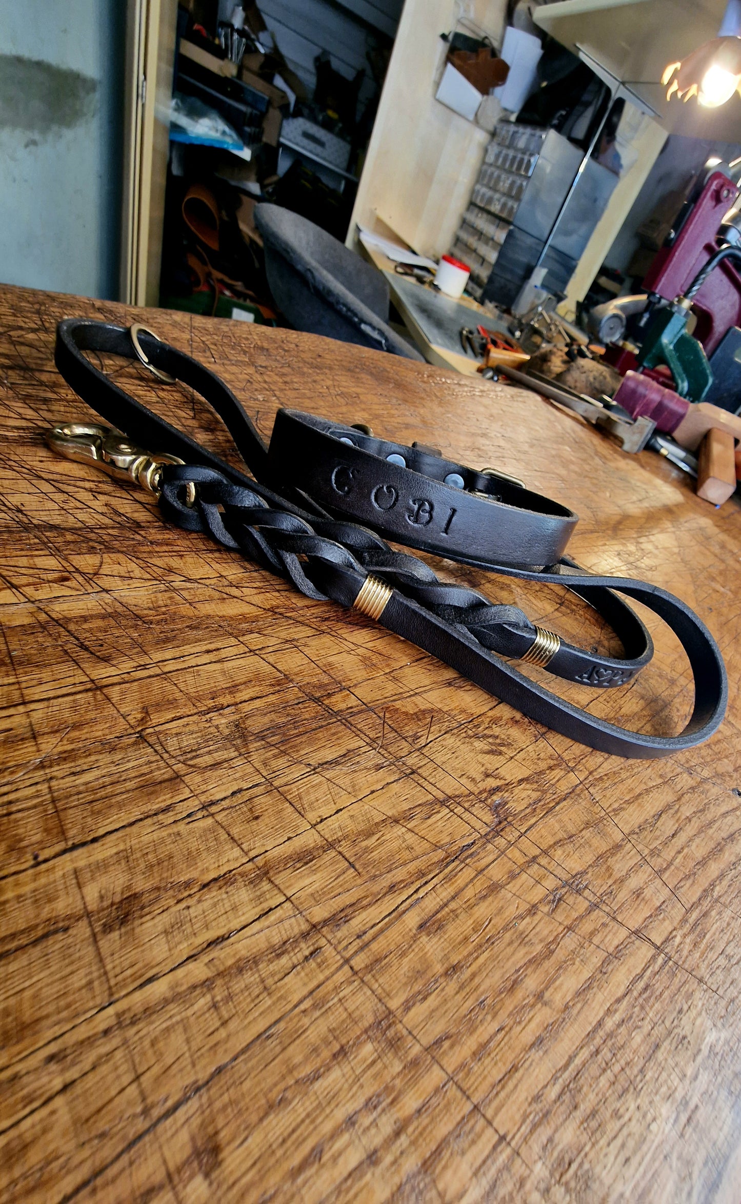 Leather leash for small dogs