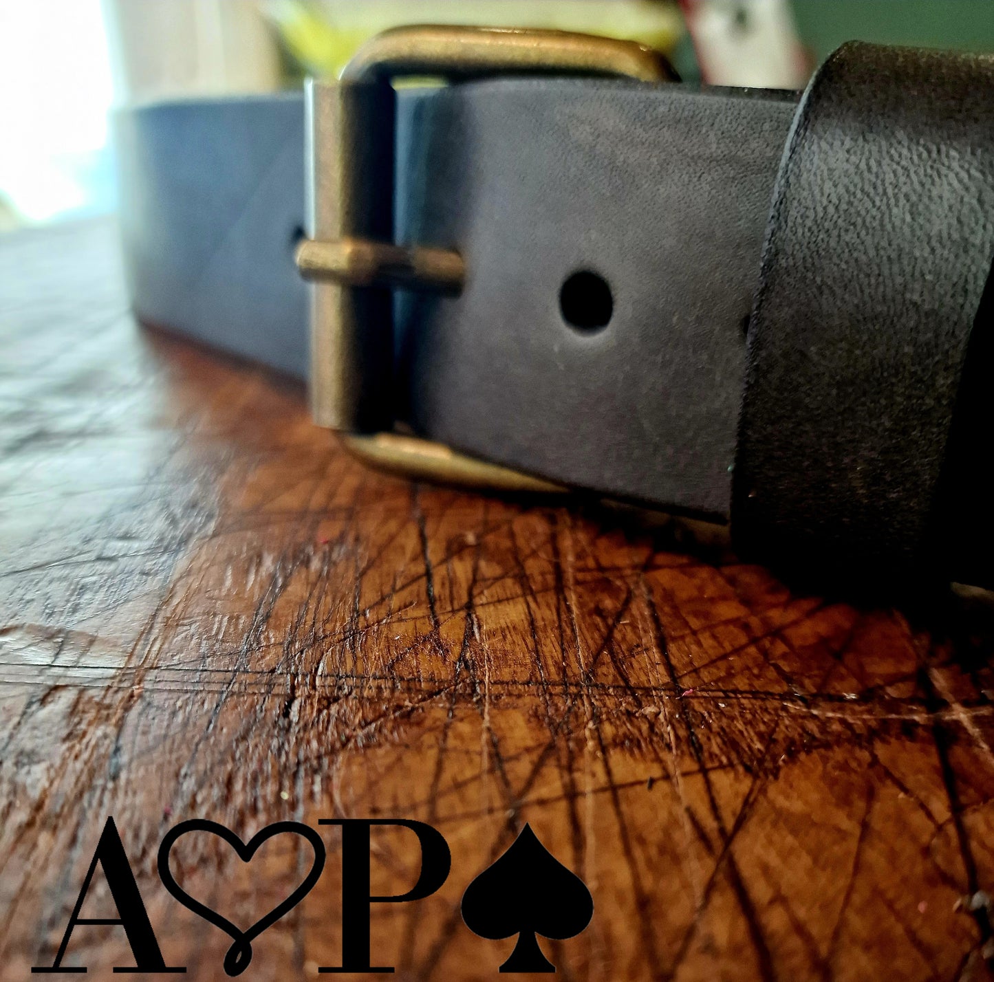 ARIES unisex belt with roller buckle embellished with your initials engraved