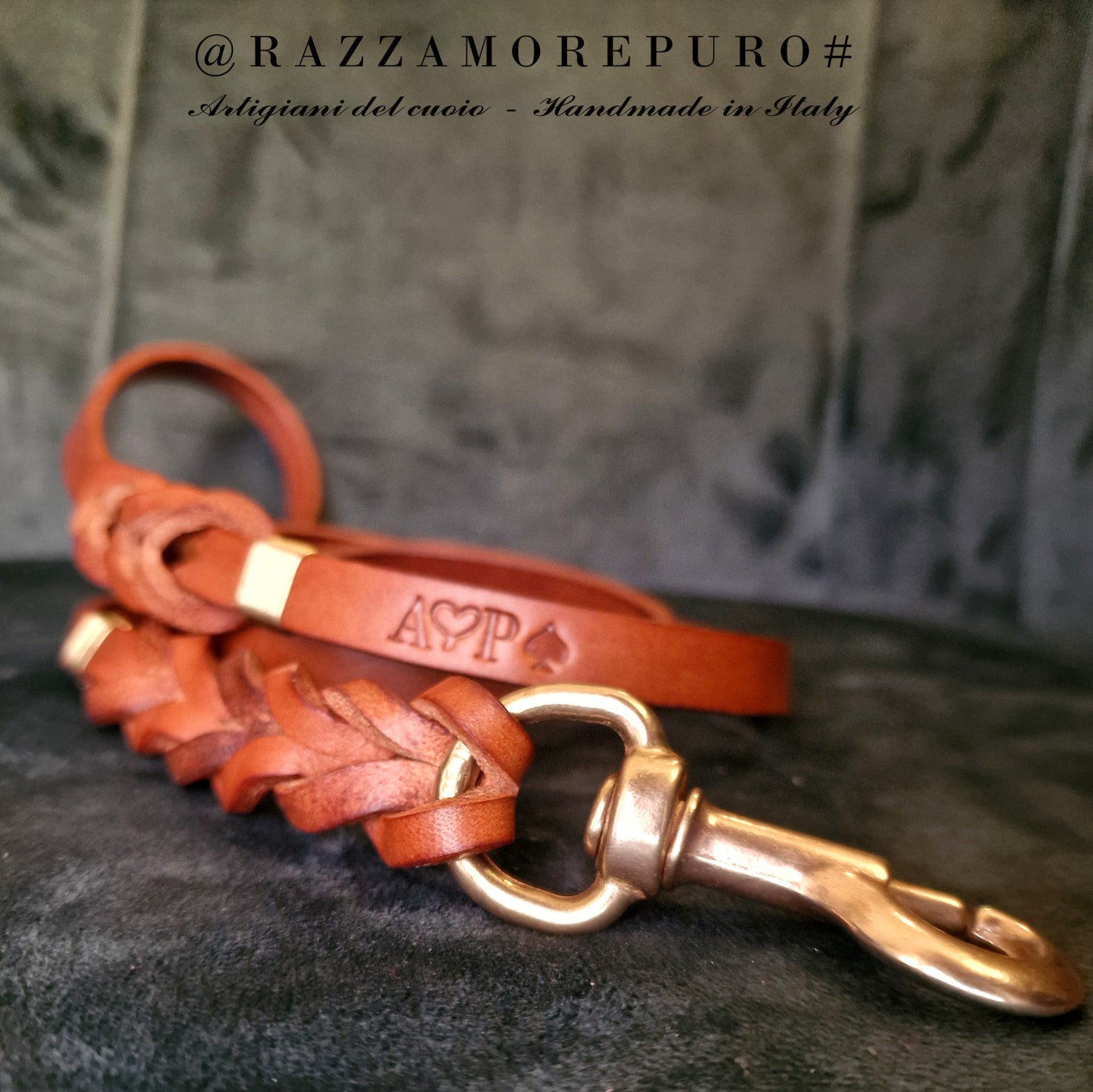 Leather leash for large breed dogs