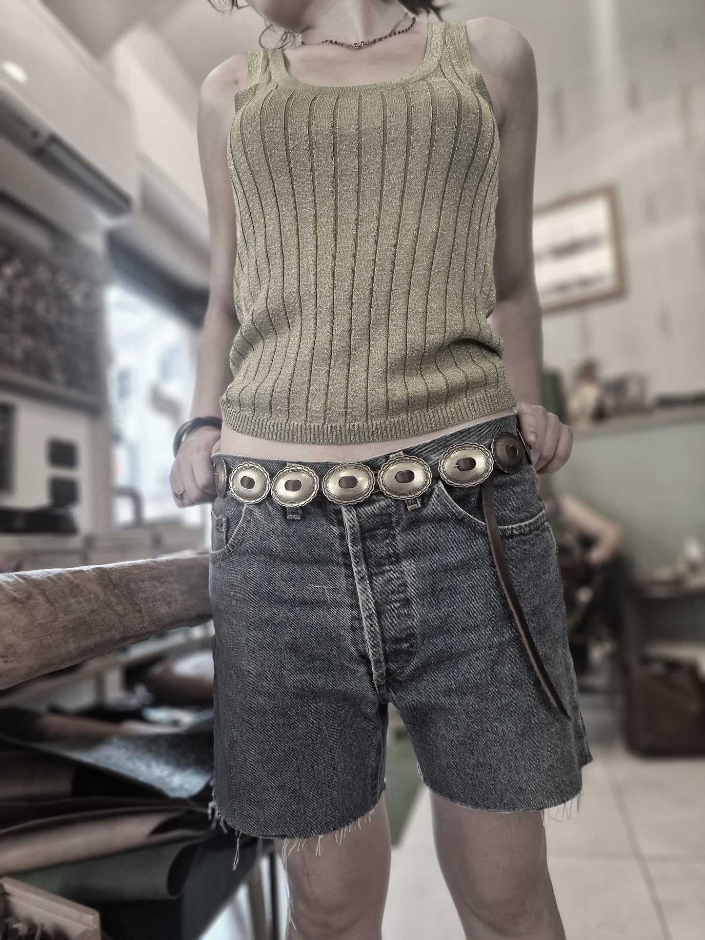 Cinturino CHAMAELEON con concho - Navajo concho belt