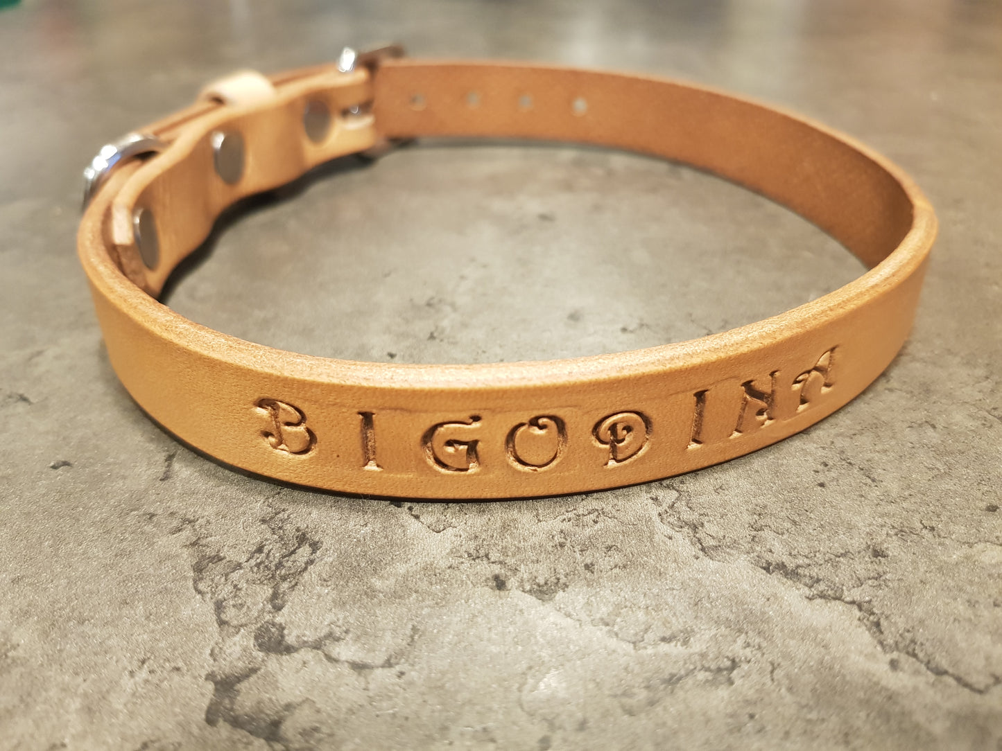 LEPUS collar with engraved name (CUSTOMIZABLE FOR ALL SIZES)