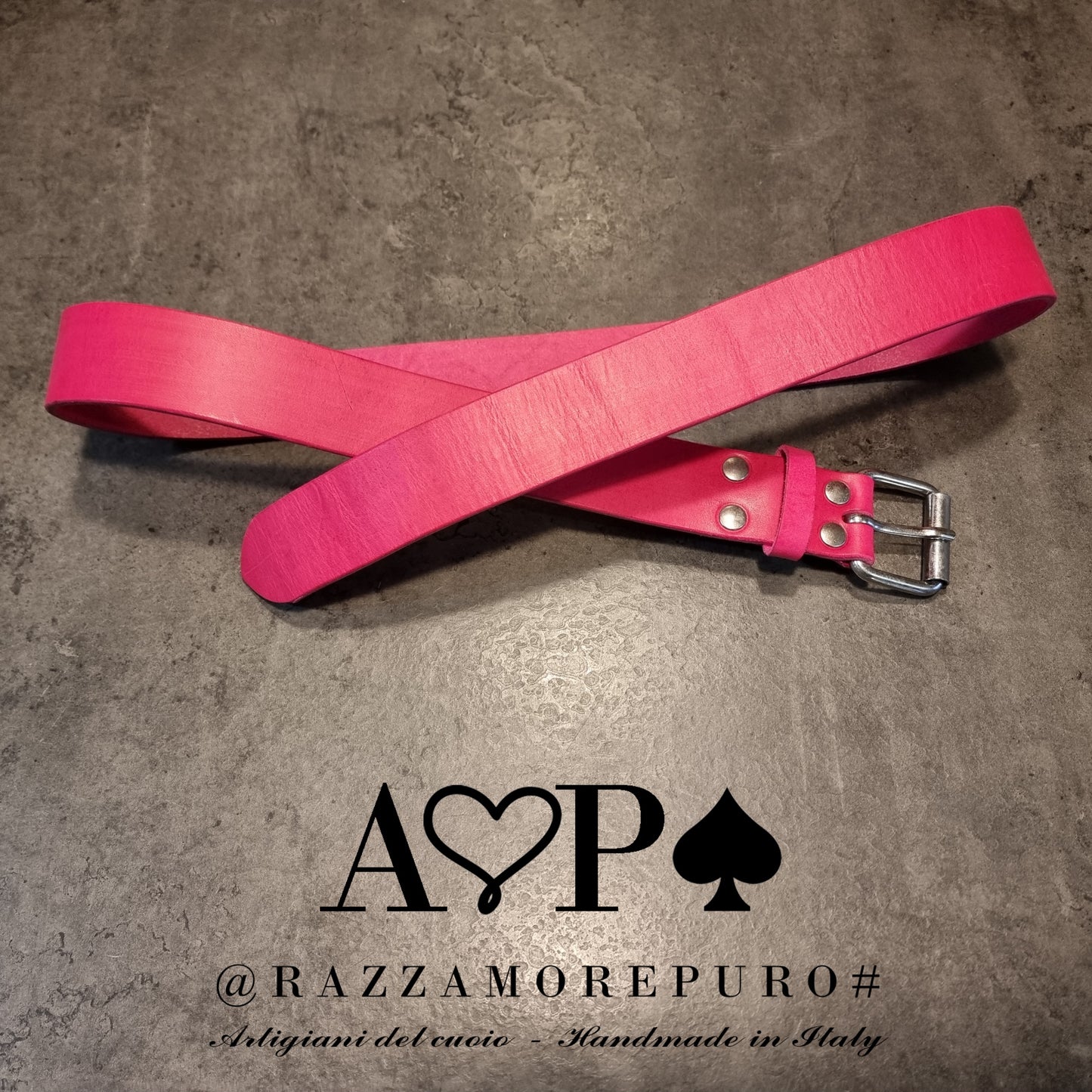 ARIES unisex belt with roller buckle embellished with your initials engraved